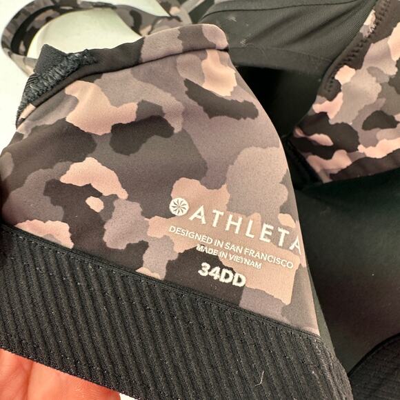 Athleta Camo Camouflage Advance Sports Bra Size 34DD - Picture 3 of 5